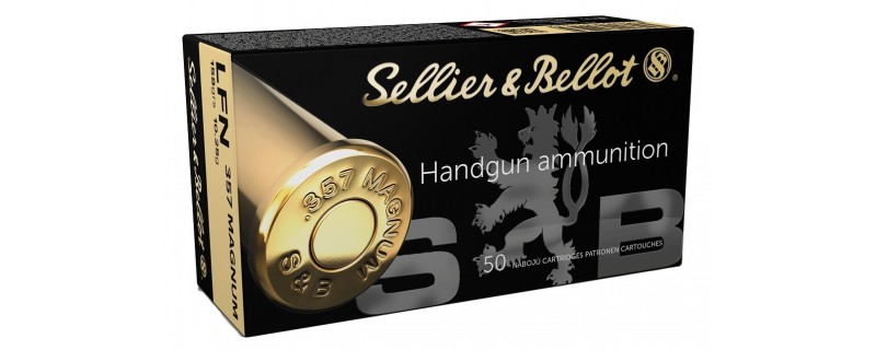 50 CARTOUCHES SELLIER&BELLOT LFN 357MAG 10.25G