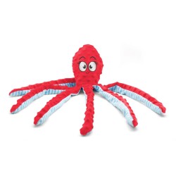 PELUCHE PIEUVRE AVEC SQUEAKER 45CM ROUGE