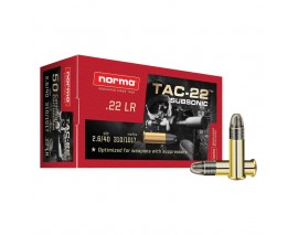 50 CARTOUCHES NORMA 22LR TAC-22 SUBSONIC