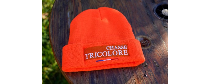 BONNET ORANGE "CHASSE TRICOLORE"