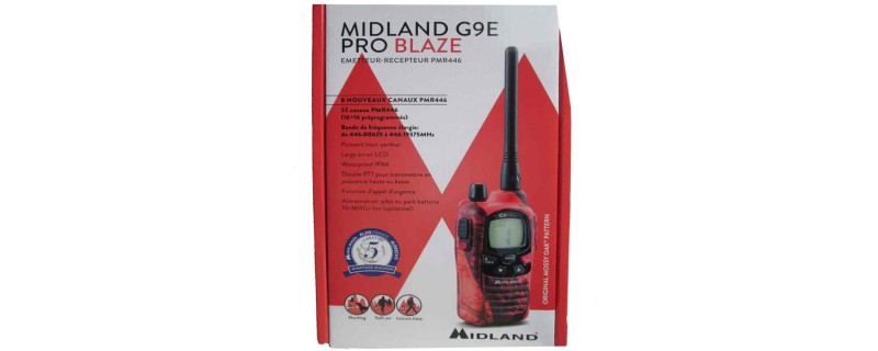 TALKIE WALKIE MIDLAND G9 PRO BLAZE + OREILLETTES