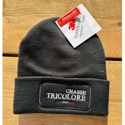 BONNET NOIR "CHASSE TRICOLORE"