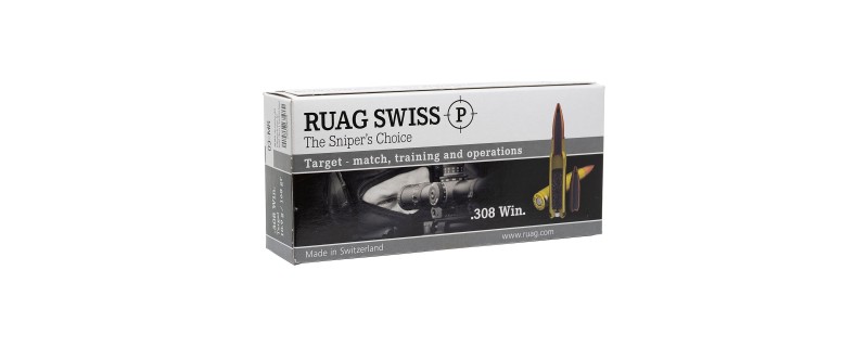 20 CARTOUCHES RUAG SWISS 168GR HPBT