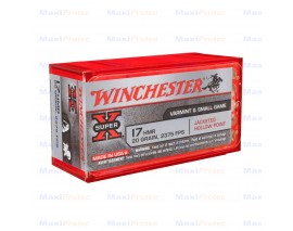 50 CARTOUCHES WINCHESTER 17HMR SUPER X 20GR JHP